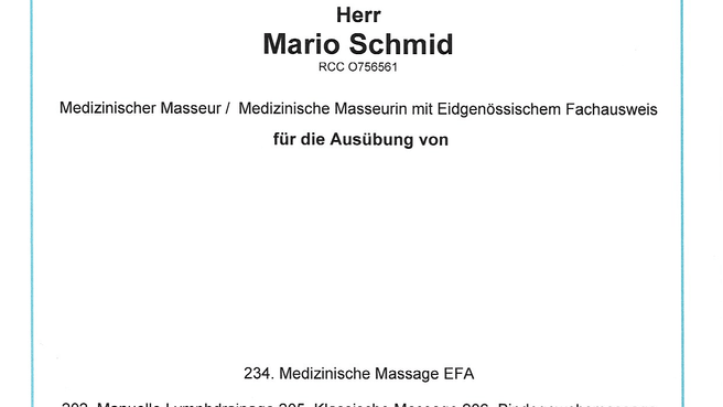 Massagepraxis Mario Schmid image