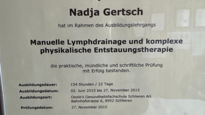 Praxis für manuelle Therapien Gertsch Nadja image
