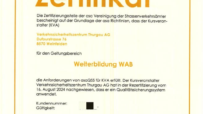 Bild Verkehrssicherheitszentrum Thurgau AG