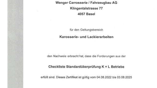 Immagine Wenger Carrosserie/Fahrzeugbau
