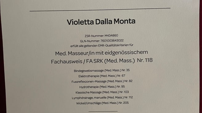 Image Medizinische Massage Praxis Violetta Dalla Monta