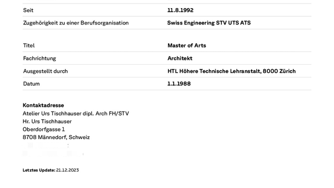 Bild Atelier Urs Tischhauser