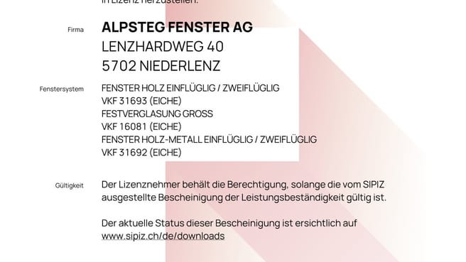 Alpsteg Fenster AG image