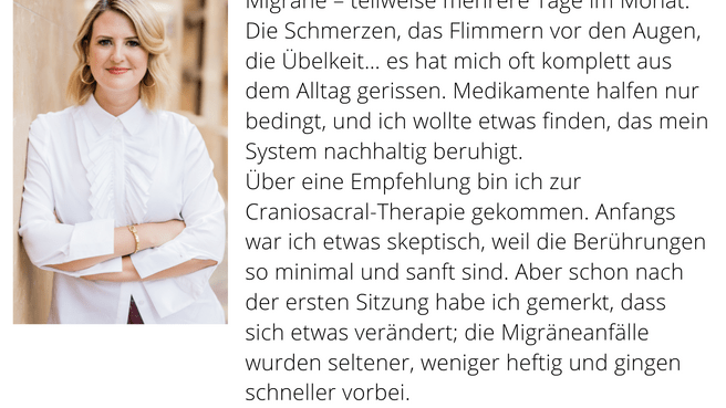 Bild Martina Ringgenberg Craniosacral-Therapie