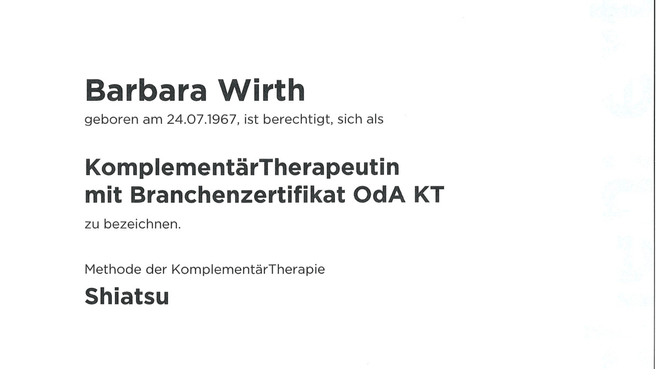 Bild Praxis SHIATSU erleben