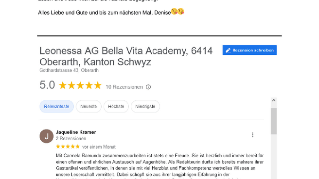 Bild Leonessa AG Bella Vita Academy Löwinnenkraft