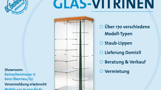 Bild Glasvitrinen GC Gestaltung