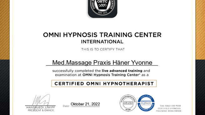Bild Med.Massage Praxis,  Praxis für medizinische Massage und Hypnosetherapie
