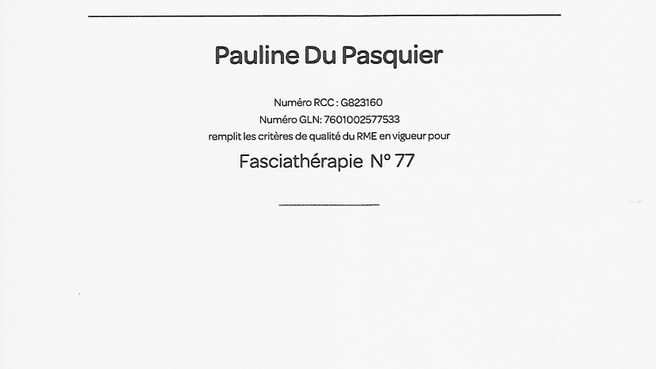 Immagine Du Pasquier Pauline Fasciathérapeute