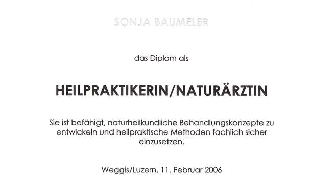 Bild Naturheilpraxis Sonja Baumeler