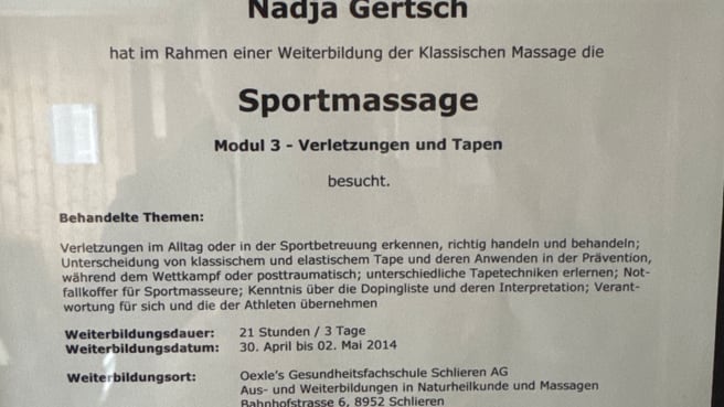 Praxis für manuelle Therapien Gertsch Nadja image