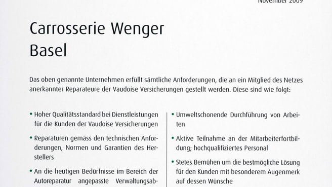 Image Wenger Carrosserie/Fahrzeugbau