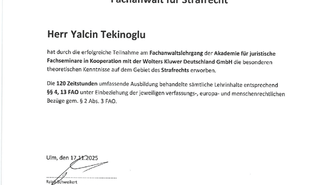 Image Dürüst Swiss - Rechtsanwalt Yalçın Tekinoğlu