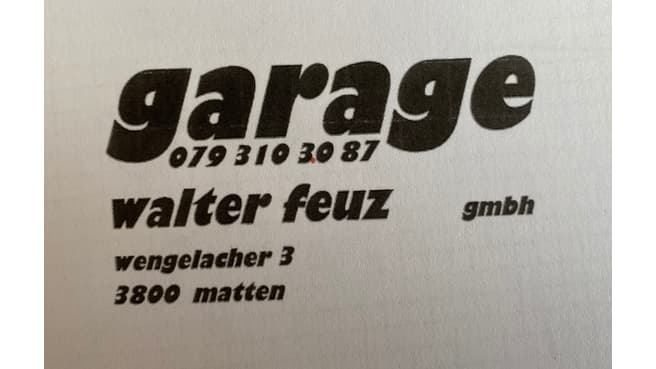 Bild Garage Walter Feuz GmbH