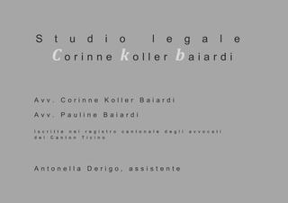 Photo Studio legale Avv. Corinne Koller Baiardi