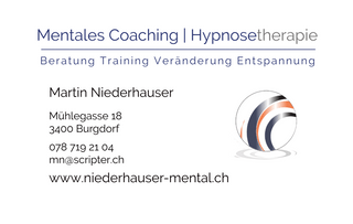 Bild Martin Niederhauser, Hypnose und mentales Coaching