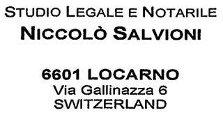 Immagine Niccolò Salvioni, Studio legale e notarile