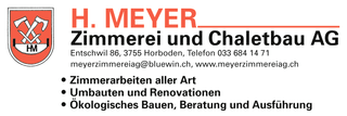 Photo Meyer H. Zimmerei + Chaletbau AG
